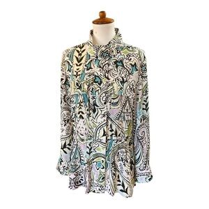 Black Label Chico’s Paisley Easy Jacket